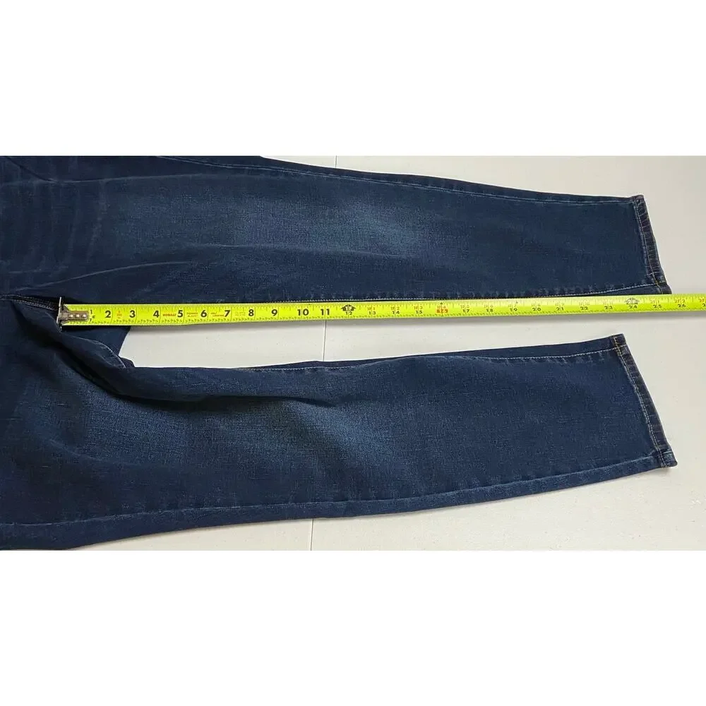 Talbots Jeans Womens 18W Petite Plus Pull On Jegging High Rise Dark Wash Blue - Picture 9 of 10